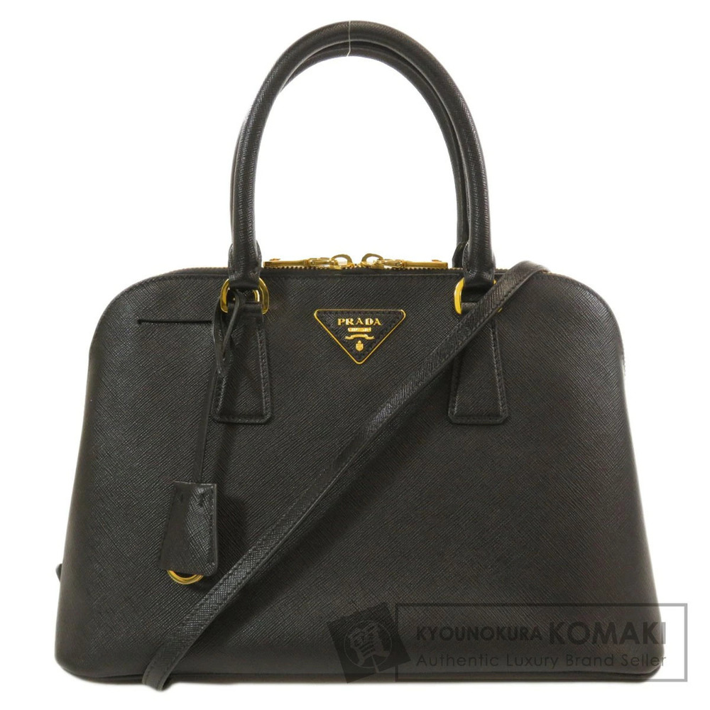 Prada Saffiano Lux Leather Promenade handbag black
